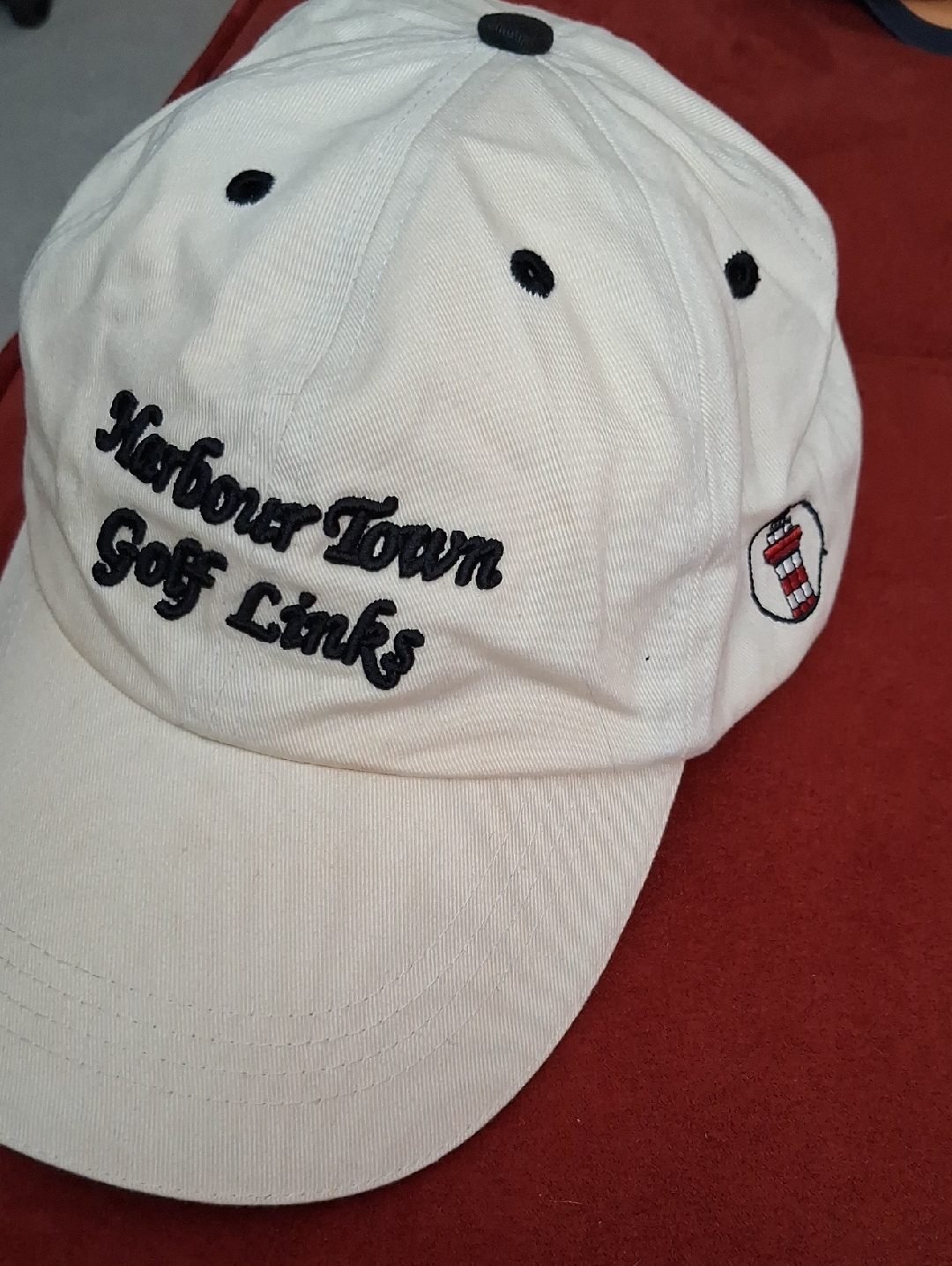 Harbour Town Golf Links Menâs Cream Baseball Cap